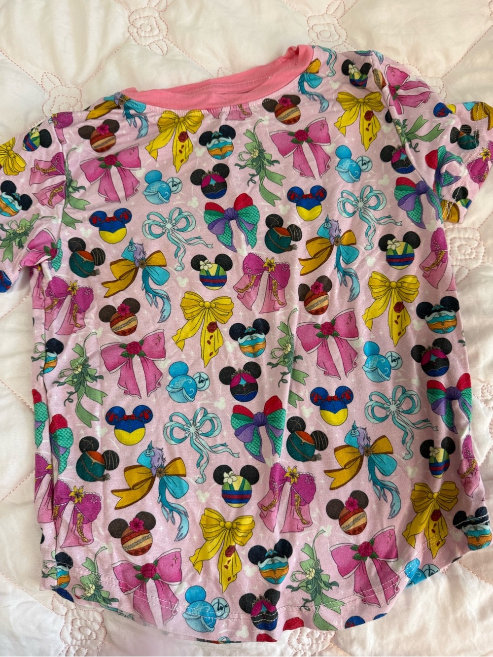 2T- Bundle Of Joy- Pink Bow & Mouse Head Character Tee